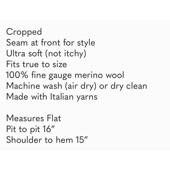 TUCKERNUCK SAINTART Coral Norah shorts sleeve Crop Sweater NWT Size XS - Picture 8 of 8